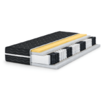 Materac kieszeniowy Lateks Czarny pocket 7 stref